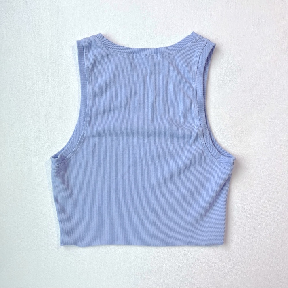 Glassons Light Blue Ribbed Tank - Picture 2 of 3
